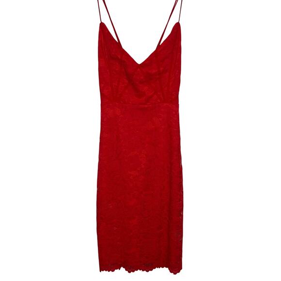 Hello Molly NEW Size 8 Run Away with Me Red Lace Mini Dress - Picture 2 of 12